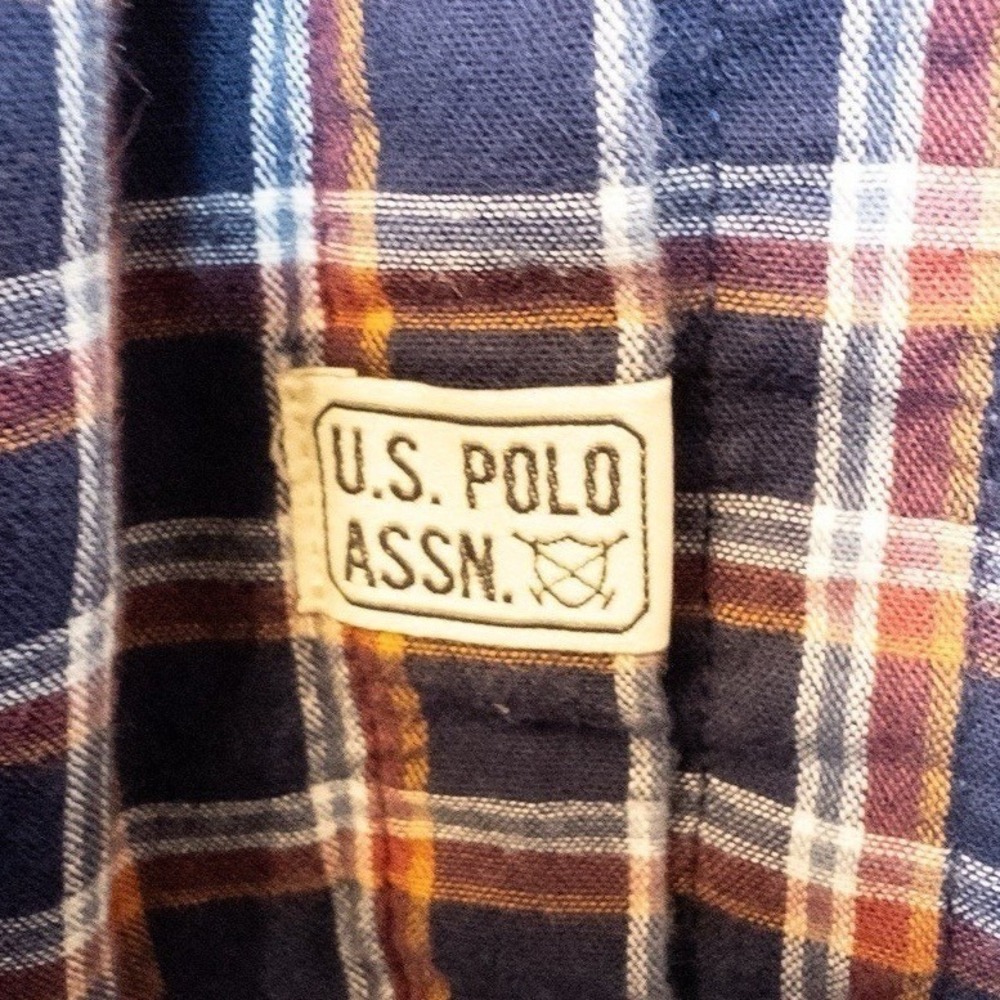 U.S. Polo‎ Assn. XXL Plaid Flannel Shirt Long Sleeve Button Down Casual Gorpcore - Picture 5 of 9